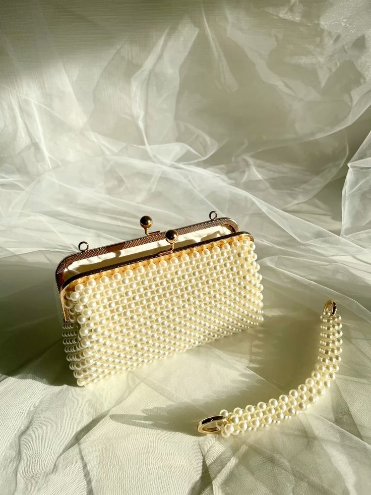 pearl clutch bag