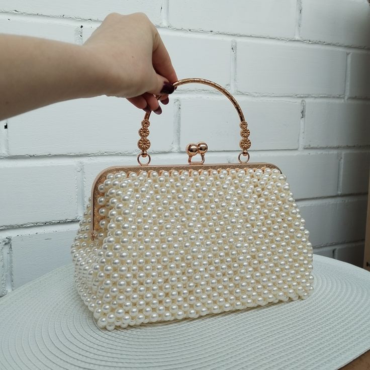 pearl clutch bag