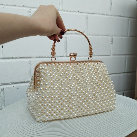 pearl clutch bag